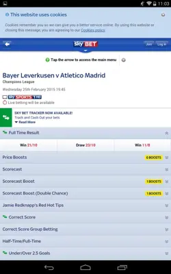 SkyBet android App screenshot 2